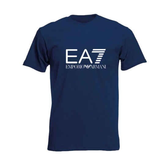 T-SHIRT 100% ΒΑΜΒΑΚΙ ΜΕ LOGO - ΜΠΛΕ ΣΚΟΥΡΟ - EA7 ΜΕΓΑΛΟ T-SHIRT 100% ΒΑΜΒΑΚΙ ΜΕ LOGO - ΜΠΛΕ ΣΚΟΥΡΟ - EA7 ΜΕΓΑΛΟ